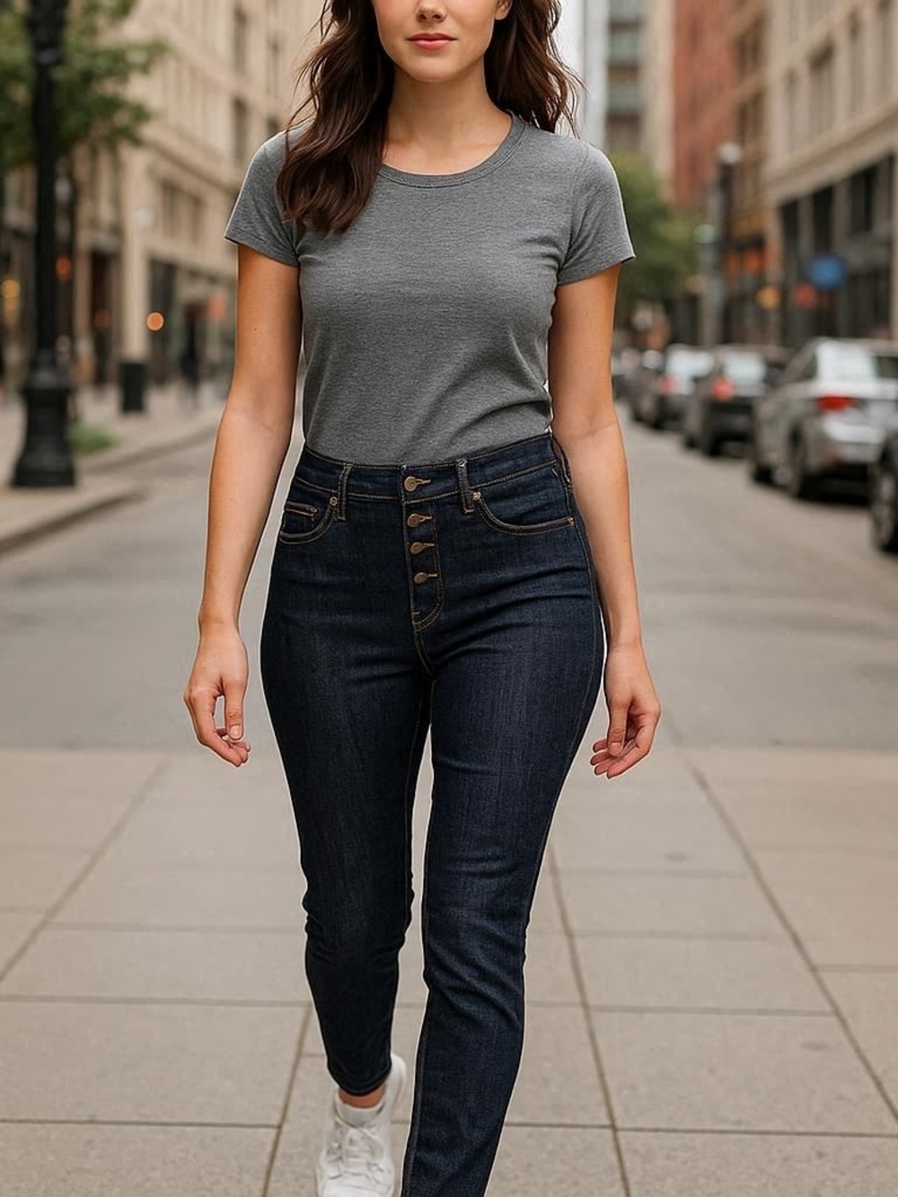 Lee Rider High-Rise Dark Blue Skinny Jeans - Classic Women's Denim